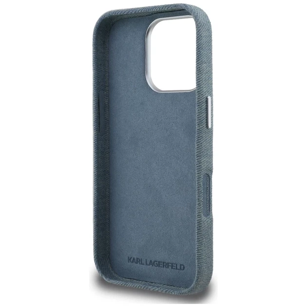 Чехол Karl Lagerfeld FW Jeans Signature Logo для iPhone 16 Pro Max Blue (KLHCP16XPJFMSVB) - изображение 7