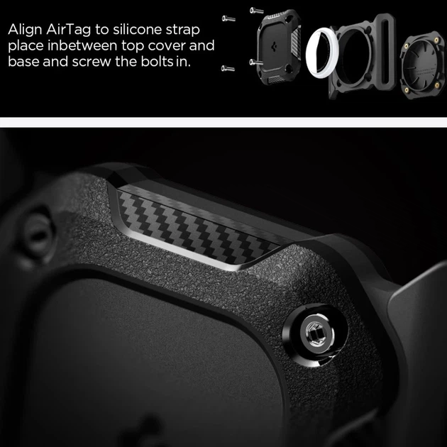 Тримач Spigen Tough Armor Pet Collar для AirTag 2 | 1 Black (ACS09780) - зображення 3