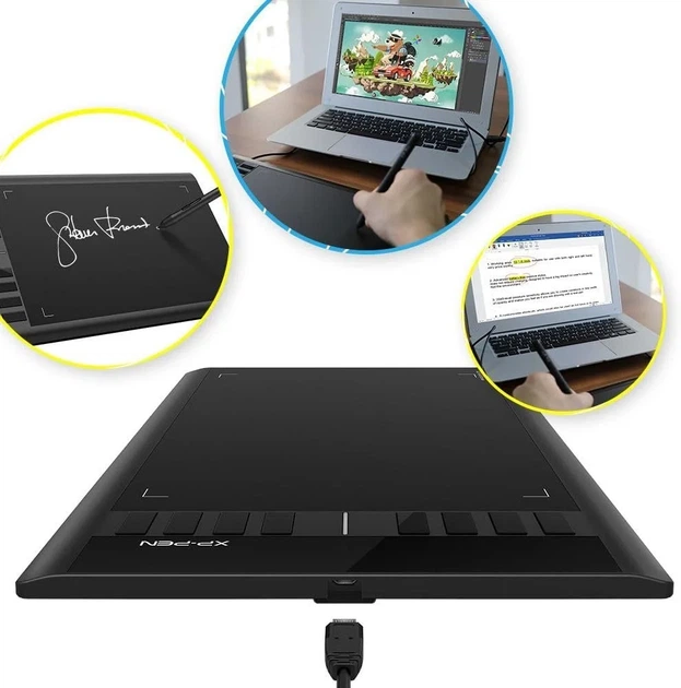 Графический планшет XP-Pen Star03 V2 5080 LPI 266 RPS Черный (102171454) - Б/У - изображение 4