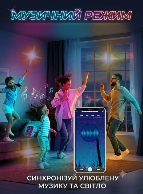 RGB світильник розумний світлодіодний стельовий LED Tuya Smart (смарт-світильник квадратний вбудований врізний) WiFi 2700-6500 K 6W Color/White - зображення 7