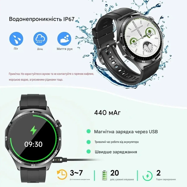 Смартгодинник MARSYU ET458 ECG Smart Watch з Bluetooth-дзвінками пульсометром SpO2 та моніторингом здоров’я - Фото 7 Смартгодинник MARSYU ET458 ECG Smart Watch з Bluetooth-дзвінками пульсометром SpO2 та моніторингом здоров’я - изображение 7