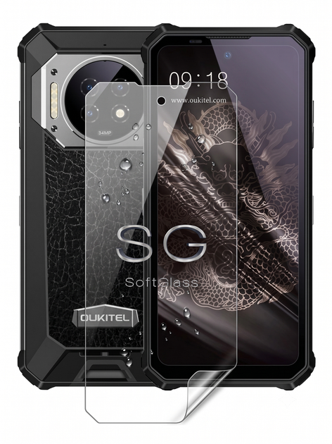 Пленка для Oukitel WP19 Pro на экран износоустойчивая полиуретановая SoftGlass - Фото 1 Пленка для Oukitel WP19 Pro на экран износоустойчивая полиуретановая SoftGlass - изображение 1