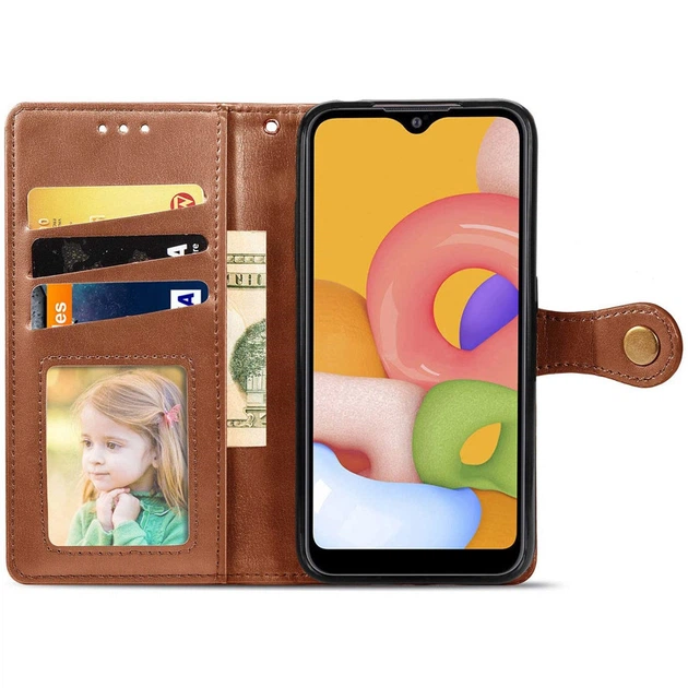 Кожаный чехол книжка GETMAN Gallant (PU) для Oppo A78 4G Brown - Фото 3 Кожаный чехол книжка GETMAN Gallant (PU) для Oppo A78 4G Brown - изображение 3