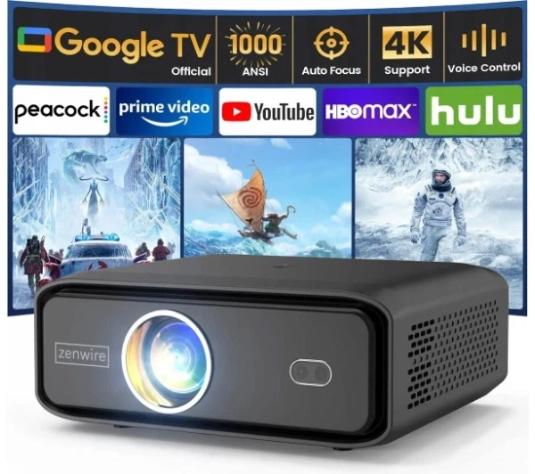 Проектор Zenwire KPROE510H LED Full HD Android TV Wi-Fi Bluetooth - Фото 3 Проектор Zenwire KPROE510H LED Full HD Android TV Wi-Fi Bluetooth - изображение 3