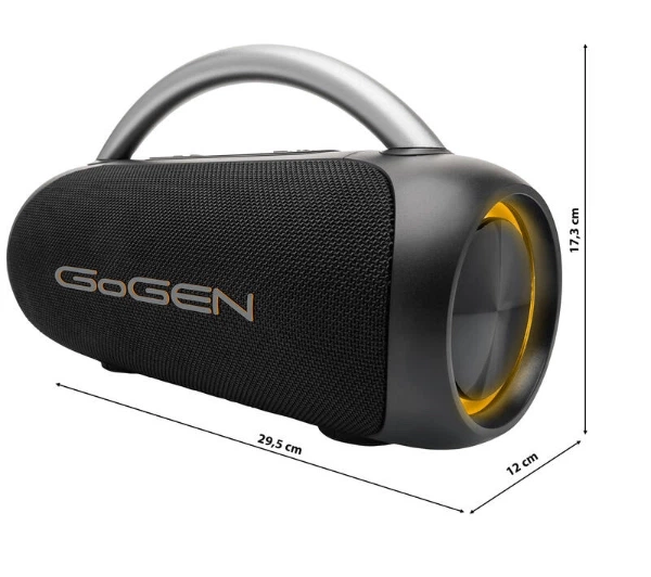 Bluetooth динамік GoGEN BS380B Rollee 25W Чорний - Фото 3 Bluetooth динамік GoGEN BS380B Rollee 25W Чорний - зображення 3