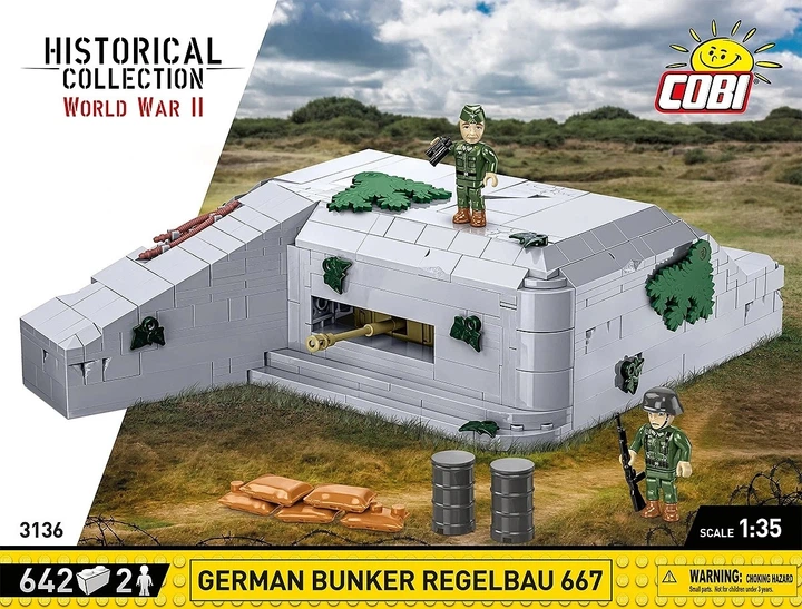 Конструктор Cobi Historical Collection Бункер Regelbau 667 642 елементи COBI-3136 (5902251031367) - Фото 1 Конструктор Cobi Historical Collection Бункер Regelbau 667 642 елементи COBI-3136 (5902251031367) - зображення 1