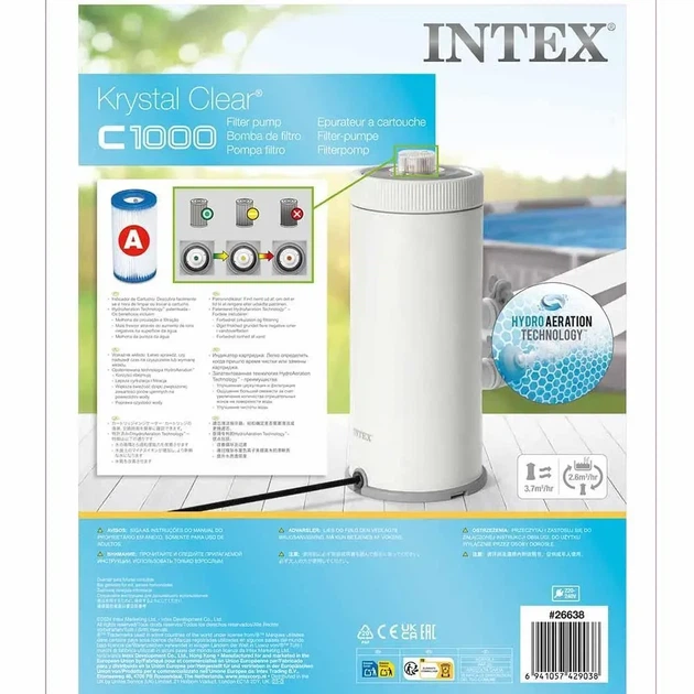 Картриджний фільтр-насос Intex 26638 (C1000/FP638), 3 785 л/год, тип А - зображення 10
