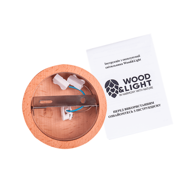 Світильник підвісний EnergoLux Wood&Light 40 Вт Е27 Р-390 бук - зображення 6