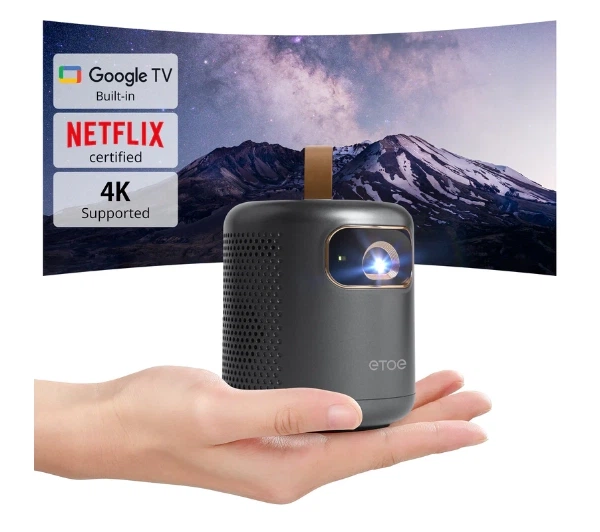 Проектор ETOE Dolphin LED DLP Full HD Wi-Fi Bluetooth Chromecast AirPlay Google TV - Фото 2 Проектор ETOE Dolphin LED DLP Full HD Wi-Fi Bluetooth Chromecast AirPlay Google TV - изображение 2