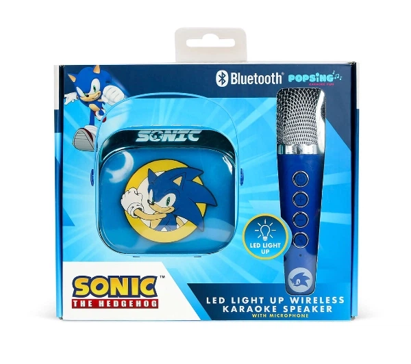 Мікрофон з динаміком Bluetooth OTL Technologies Sonic The Hedgehog 5W Синій - Фото 2 Мікрофон з динаміком Bluetooth OTL Technologies Sonic The Hedgehog 5W Синій - изображение 2