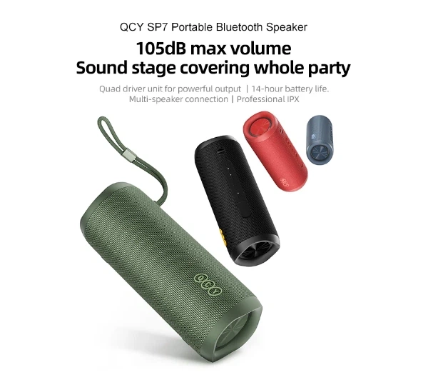 Bluetooth динамік QCY SP7 40W Чорний - Фото 9 Bluetooth динамік QCY SP7 40W Чорний - изображение 9