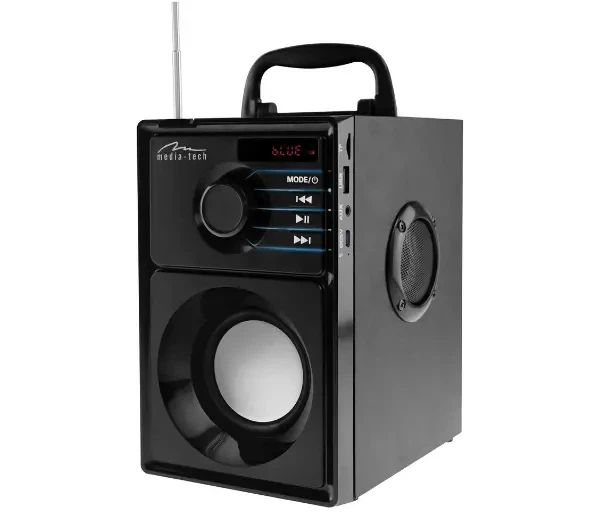 Bluetooth-колонка Media-Tech BOOMBOX SILVER MT3179 15W Радіо FM Чорний - Фото 1 Bluetooth-колонка Media-Tech BOOMBOX SILVER MT3179 15W Радіо FM Чорний - зображення 1