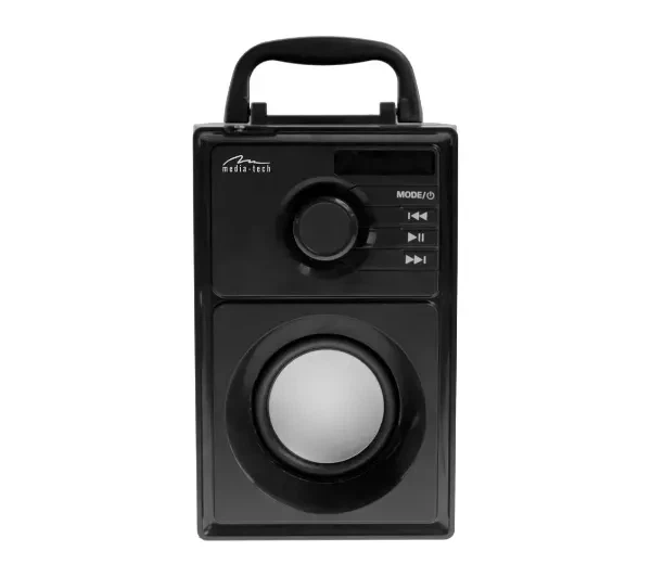 Bluetooth-колонка Media-Tech BOOMBOX SILVER MT3179 15W Радіо FM Чорний - Фото 3 Bluetooth-колонка Media-Tech BOOMBOX SILVER MT3179 15W Радіо FM Чорний - зображення 3