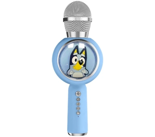 Мікрофон з динаміком Bluetooth OTL Technologies Bluey PopSing LED Light Up Wireless Karaoke 5W Яскраво-блакитний - изображение 5