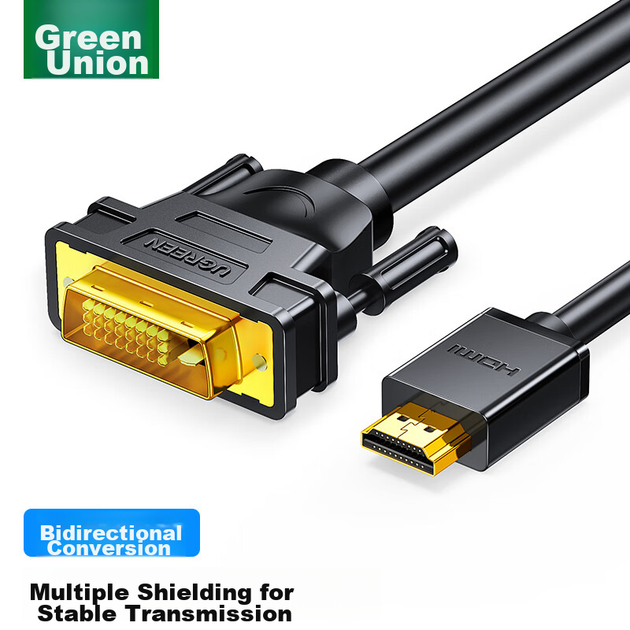 Переходник Ugreen HD106 HDMI - DVI двунаправленный 15 м (10166) - изображение 4