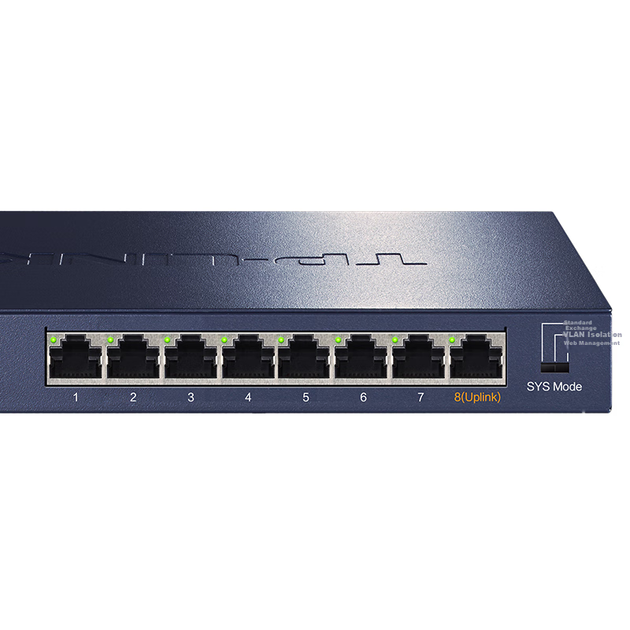 Коммутатор TP-LINK TL-SG2008, 8-портовый, гигабитный, облачный - изображение 5