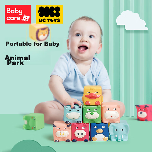 Конструктор Babycare Baby мягкий для младенцев 0-1 год, игрушки-кусалки, 6 шт - изображение 7
