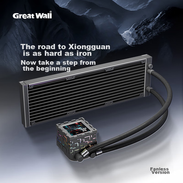 Інтегрований екран та радіатор водяного охолодження Great Wall Xiongguan X360 (2,8-дюймовий великий IPS-екран високої чіткості, тема «зроби сам», дизайн Fenghuo Taizao, сумісний з 1851/AM5/14900k) - изображение 4