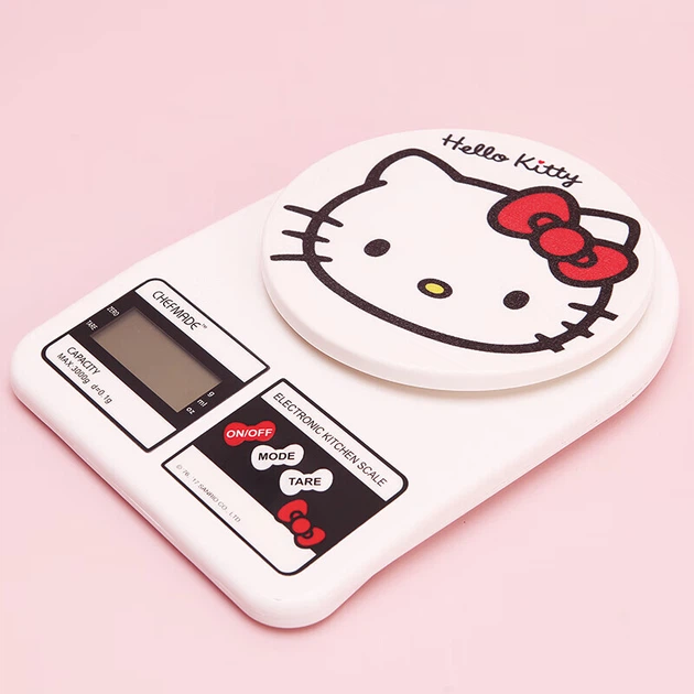 Электронные кухонные весы Xuechu Baking Home Kitchen Scale с официальной лицензией Hello Kitty, с рисунком Caiti Mao, точные весы для продуктов в японском стиле, диапазон измерения 0,1 г-3 кг, питание от батареек, модель KT7014. - изображение 5