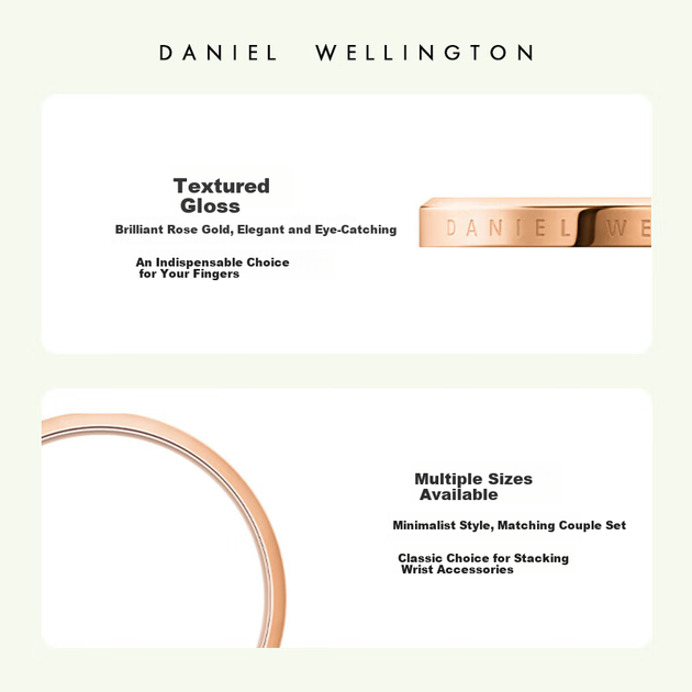 Кольцо Daniel Wellington Classic из розового золота, размер 66, артикул DW024 - Фото 5 Кольцо Daniel Wellington Classic из розового золота, размер 66, артикул DW024 - изображение 5