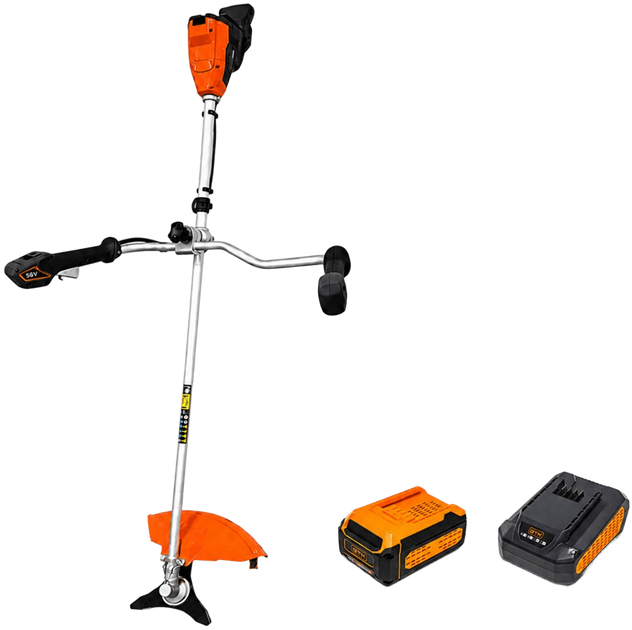Коса аккумуляторная GTM BC56/1200BL KIT с АКБ и ЗУ, 56 В, нож + косящая головка + зарядное устройство (BC56/1200BL_KIT) - Фото 1 Коса аккумуляторная GTM BC56/1200BL KIT с АКБ и ЗУ, 56 В, нож + косящая головка + зарядное устройство (BC56/1200BL_KIT) - изображение 1