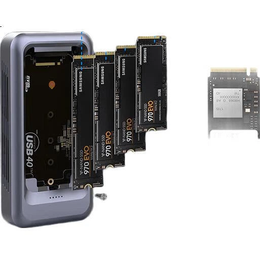 Корпус для SSD-накопителей GODO USB 4, внешний корпус для M.2, совместимость с NVMe, Thunderbolt 4/3/3.2/3.1/3.0, с вентилятором, 40 Гбит/с, подходит для ноутбуков, настольных компьютеров и смартфонов. - Фото 3 Корпус для SSD-накопителей GODO USB 4, внешний корпус для M.2, совместимость с NVMe, Thunderbolt 4/3/3.2/3.1/3.0, с вентилятором, 40 Гбит/с, подходит для ноутбуков, настольных компьютеров и смартфонов. - изображение 3