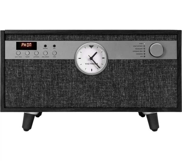 Програвач вінілових дисків Victrola Century Signature+ 6-в-1 VTA-830SB-BLK-INT Мануальний Привід на ремені Bluetooth CD Касета Чорний - изображение 2