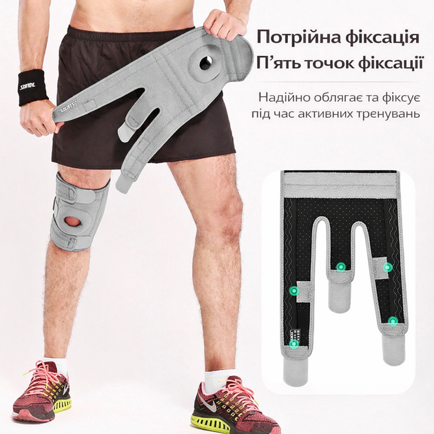 Спортивный наколенник с фиксацией и поддержкой сустава. - изображение 2