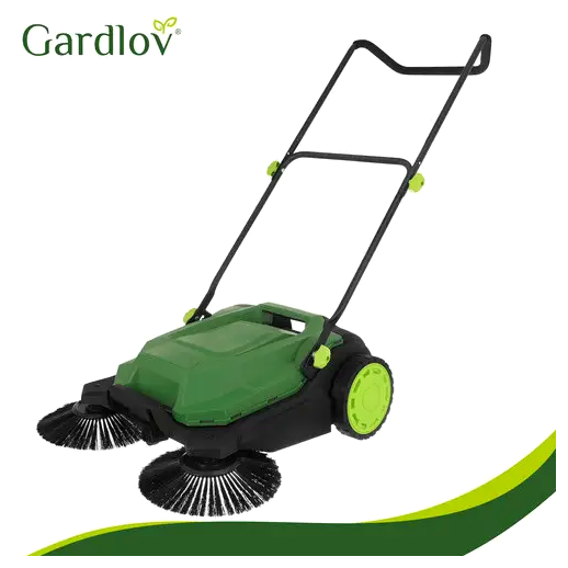Подметальная машина 680 мм 24 л для уборки мусора 3 щетки черный GARDLOV LS-2186 - зображення 5