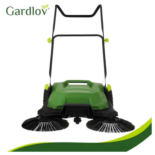 Подметальная машина 680 мм 24 л для уборки мусора 3 щетки черный GARDLOV LS-2186 - зображення 9