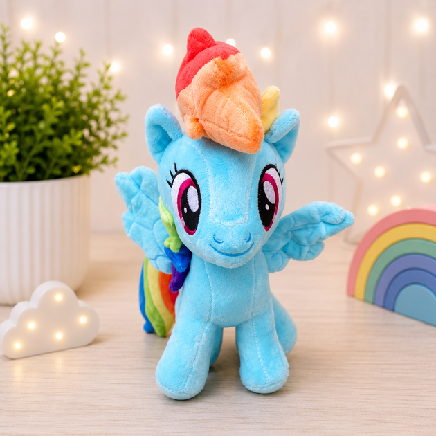 Мягкая игрушка Пони Рейнбоу Дэш (Rainbow Dash) 30 см — плюшевая игрушка My Little Pony для детей - Фото 2 Мягкая игрушка Пони Рейнбоу Дэш (Rainbow Dash) 30 см — плюшевая игрушка My Little Pony для детей - изображение 2