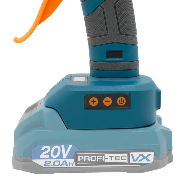 Акумуляторний клейовий пістолет PROFI-TEC PGG1220 (20 В, темп. 100 – 200 °С, стрижні 11×150 мм, LCD дисплей) без АКБ та ЗП, коробка (008011) - Фото 3 Акумуляторний клейовий пістолет PROFI-TEC PGG1220 (20 В, темп. 100 – 200 °С, стрижні 11×150 мм, LCD дисплей) без АКБ та ЗП, коробка (008011) - изображение 3