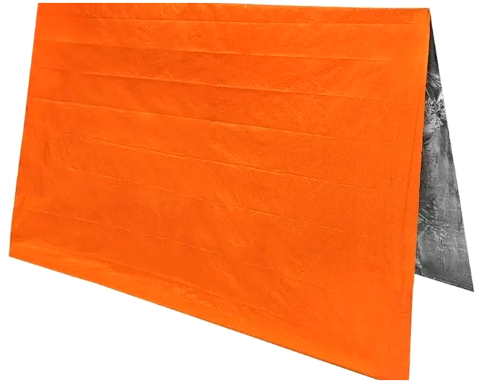 Термофольга брезент 206х130 см для выживания и активного отдыха Badger Outdoor оранжевый - изображение 3