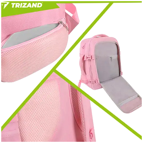 Туристический рюкзак 20л 40х25х20 см Oxford 2в1 Trizand розовый - изображение 3