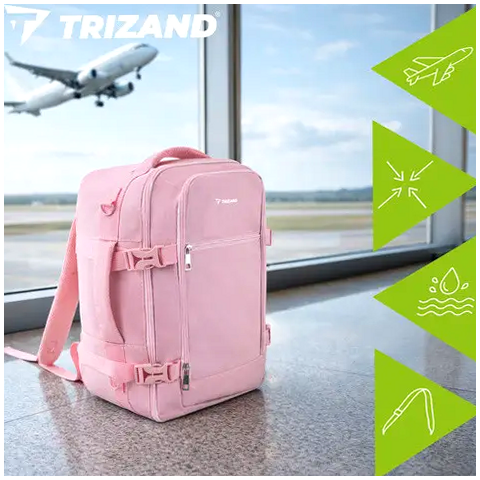 Туристический рюкзак 20л 40х25х20 см Oxford 2в1 Trizand розовый - изображение 6