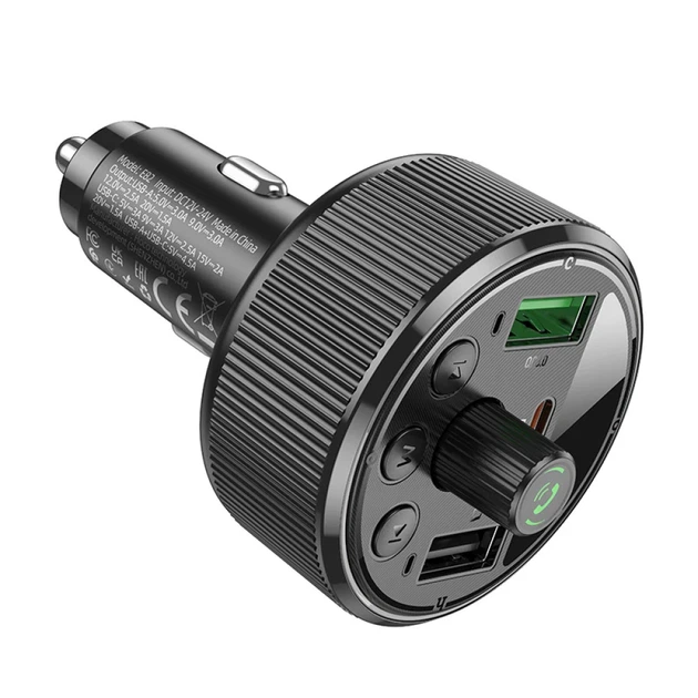 FM-модулятор HOCO E82 Guerrero 30W Quick Charge 3.0 Bluetooth черный - изображение 6