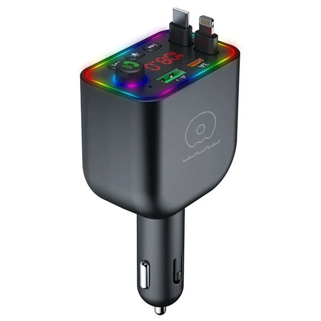 FM-модулятор WUW C237 25W Bluetooth с LED-дисплеем черный - Фото 1 FM-модулятор WUW C237 25W Bluetooth с LED-дисплеем черный - изображение 1