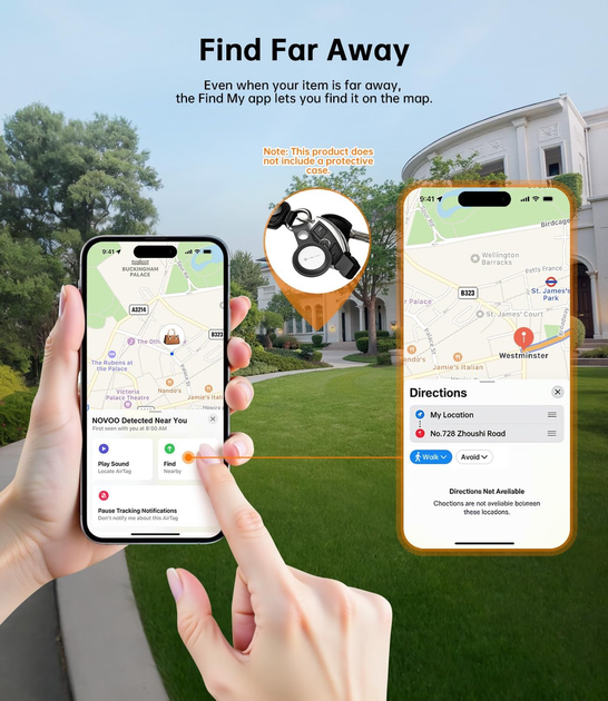 Розумний Bluetooth-трекер NOVOO, пошук ключів та предметів для гаманця, паспорта, багажу та сумок - изображение 5