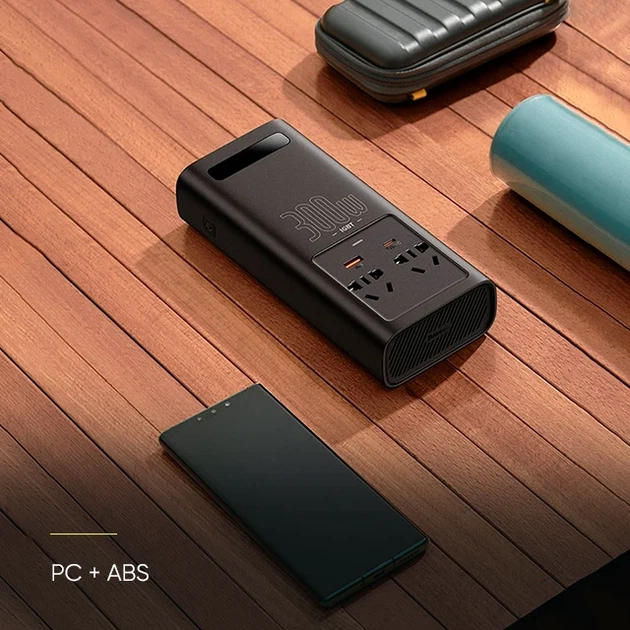 Автомобільний інвертор Baseus IGBT Power Inverter 300W 110V USB-C чорний - зображення 9