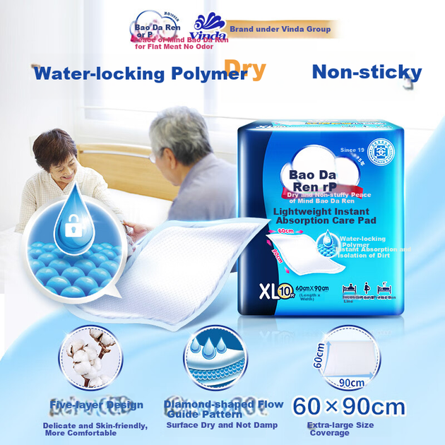 Пелюшки вбирні Dr.P Ultra-Thin XL, 100 шт, 60х90 см, для дорослих - зображення 4