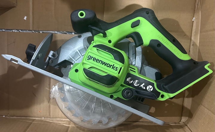 Бездротова циркулярна пилка Greenworks 24V 7 1/4 дюйма CRD401 - Б/У - изображение 5