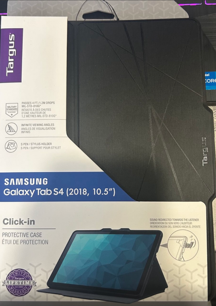Захисний чохол Targus для Samsung Galaxy Tab S4 10,5 дюйма - Фото 6 Захисний чохол Targus для Samsung Galaxy Tab S4 10,5 дюйма - изображение 6