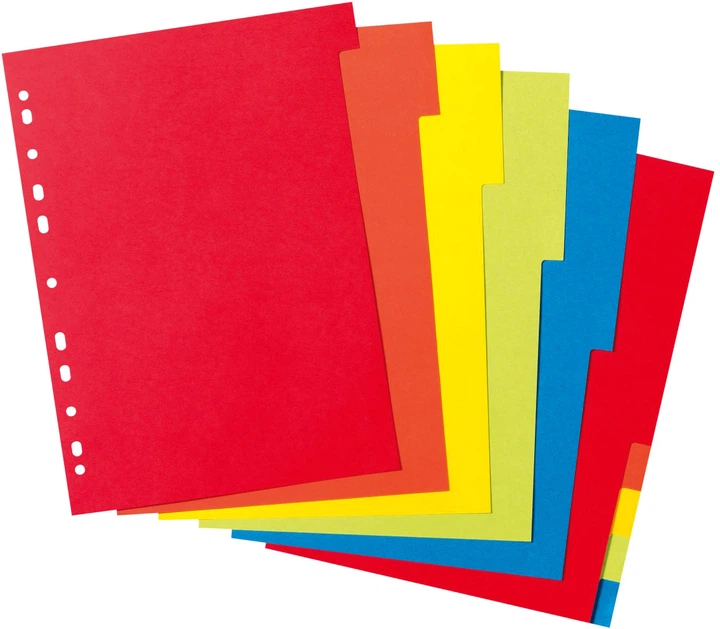 Картонные цветные разделители Herlitz А4 5 цветов 10 шт (4008110396842) - Фото 1 Картонные цветные разделители Herlitz А4 5 цветов 10 шт (4008110396842) - изображение 1