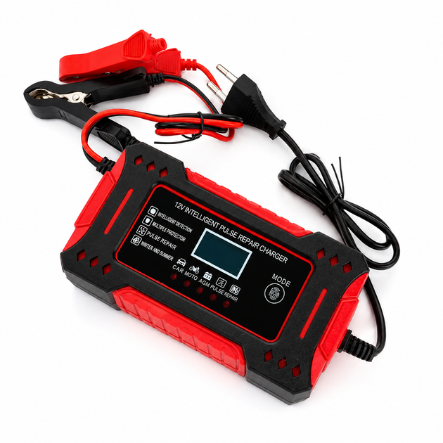 Зарядное устройство 12V для автомобильных аккумуляторов интеллектуальная зарядка для авто и мото - изображение 3