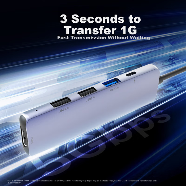 Док-станція розширення Netac Type-C, концентратор USB-C, конвертер HDMI, адаптер 4K, швидка зарядка PD, сумісний з ноутбуками Lenovo, Huawei, iPad, універсальний WF13 - зображення 6