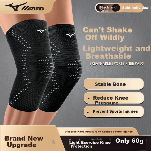 Наколінник Mizuno Sports для бігу та баскетболу, підтримка при травмі меніска, унісекс - Фото 4 Наколінник Mizuno Sports для бігу та баскетболу, підтримка при травмі меніска, унісекс - зображення 4