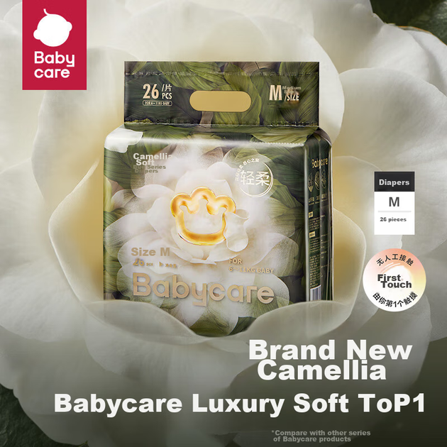 Подгузники Babycare Jinsan Camellia размер M, 26 шт, 6-11 кг, ультратонкие - изображение 4