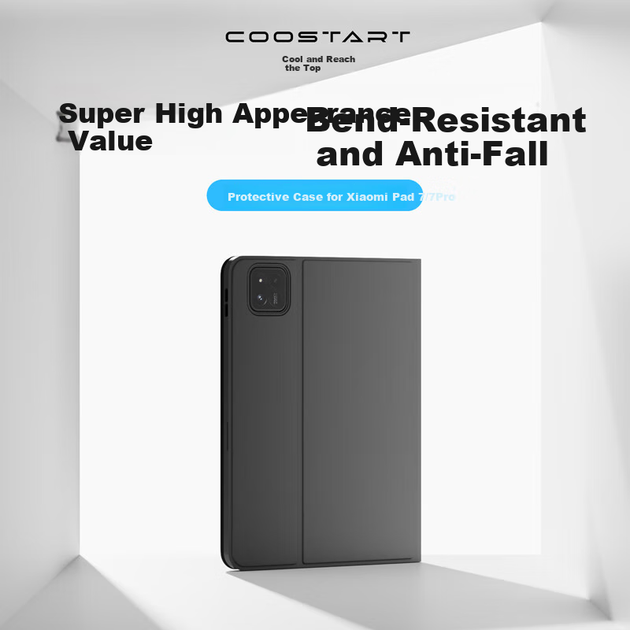 Чохол для планшета Xiaomi Pad 7/7 Pro COOLSTART Black, з TPU, з автосном - Фото 7 Чохол для планшета Xiaomi Pad 7/7 Pro COOLSTART Black, з TPU, з автосном - зображення 7