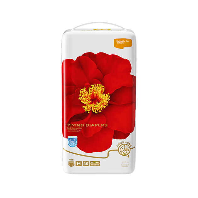 Подгузники-трусики Yiying Red Camellia, размер M, 40 шт (5-8 кг), ультратонкие, дышащие - изображение 9