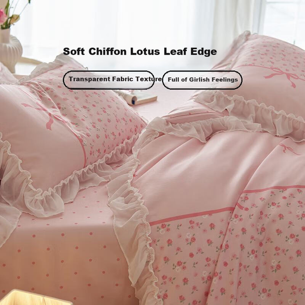 Комплект постельного белья Dohia из хлопка с рюшами, 1.8 м, 229x230 см - Фото 6 Комплект постельного белья Dohia из хлопка с рюшами, 1.8 м, 229x230 см - изображение 6